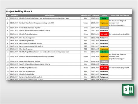 Microsoft Project Task List Template