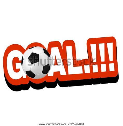 Goal Sign Soccer Football Ball Trendy Stock Vector (Royalty Free ...