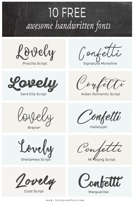 10 free awesome handwritten fonts | Handwritten fonts, Free handwritten ...