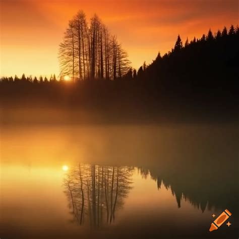 Spectacular sunrise in the black forest, germany on Craiyon