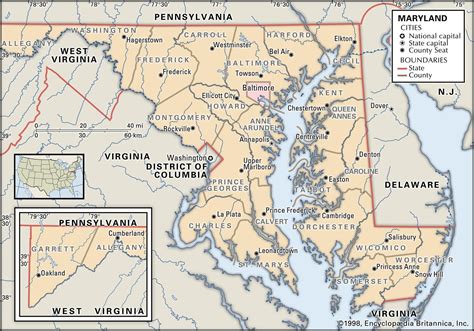 State and County Maps of Maryland | County map, Somerset county, Maryland