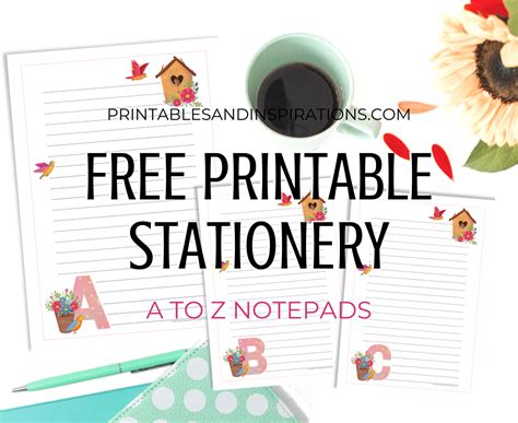 Free Printable Stationery From A to Z - Printables and Inspirations