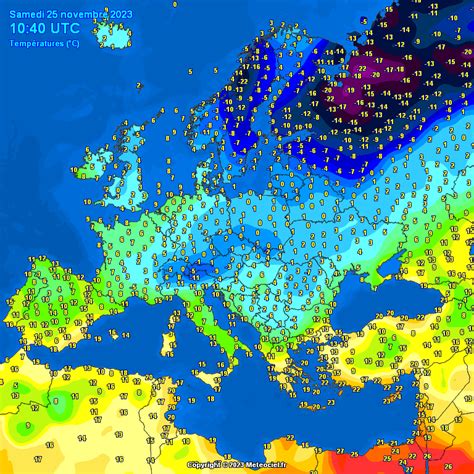 Temperatures across Europe, 25/11/2023 : r/europe