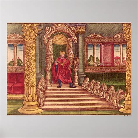 King Solomon on his throne, 1st Edition Poster | Zazzle in 2023 | King ...