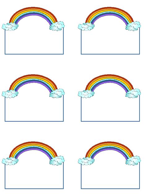 Rainbow Name Tags Printable - Printable Word Searches