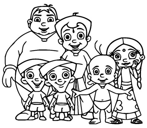 Chhota Bheem Coloring Pages Printable for Free Download