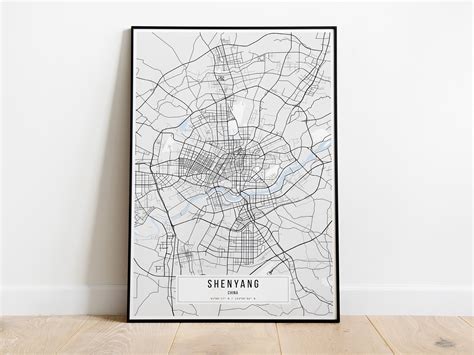 Shenyang Map Poster Shenyang City Map Poster Shenyang City | Etsy