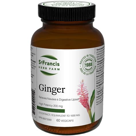 Ginger Capsules - St. Francis Herb Farm