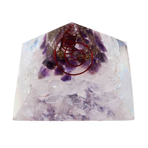 Stunning Orgone Pyramid with Natural Gemstone - Orgone Pyramids