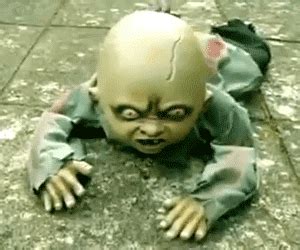 Crawling Zombie Baby Prop | Animated Halloween Props