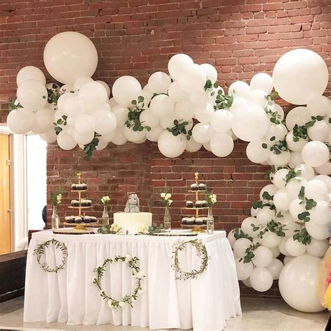 White Wedding Backdrop Balloon Garland Kit Bridal Shower | Etsy in 2020 ...