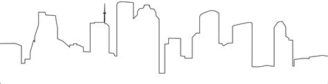 Houston Skyline Silhouette | Free vector silhouettes