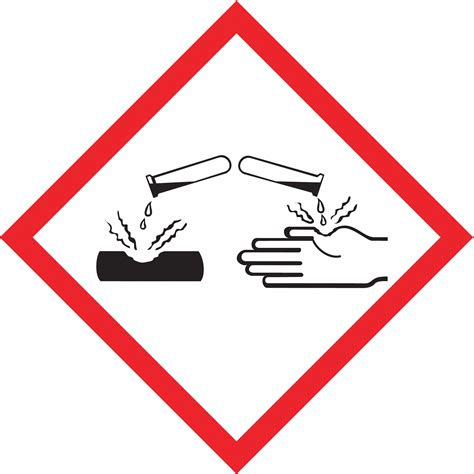 Corrosive Pictogram, Black, Label - 38W889|LZH604EV2 - Grainger