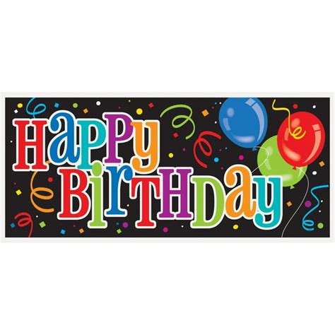 Happy Birthday Plastic Wall Banner, 60ft x 27ft - Walmart.com - Walmart.com