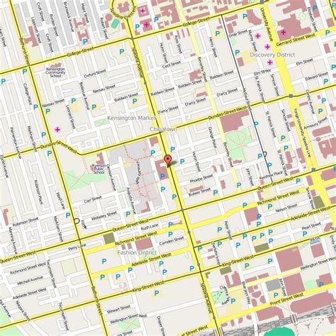 Chinatown Toronto map - Map of Chinatown Toronto (Canada)