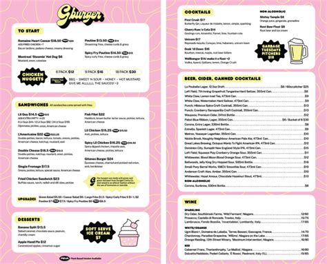 Menu – Gburger | Gitanes Burger | Ottawa, ON