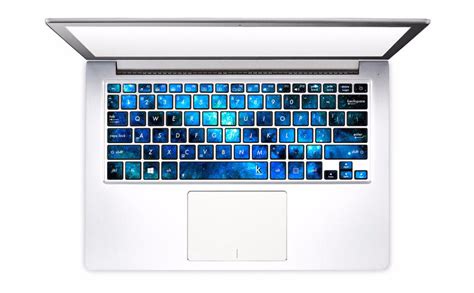 Blue Nebula Laptop Keyboard Stickers | Keyshorts