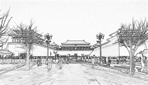 Forbidden City Sketch at PaintingValley.com | Explore collection of ...