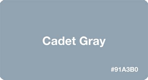 Cadet Gray Color: Best Practices, Color Codes, Palettes & More!