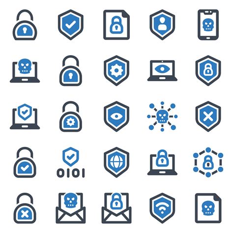 Cyber Security icon set - vector illustration . cyber, crime, security ...