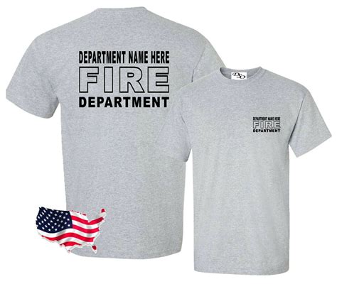 Custom Fire Department Your Department Name T Shirt Small - 6X (16 Tee ...