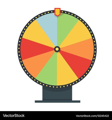 Fortune wheel in flat style blank template game Vector Image