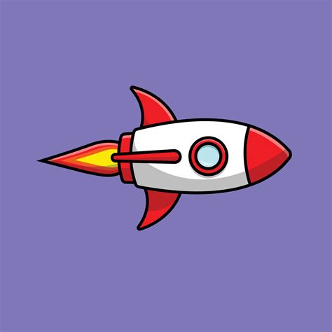 Rocket Spaceship Cartoon Vector Icon Illustration. Science Technology ...