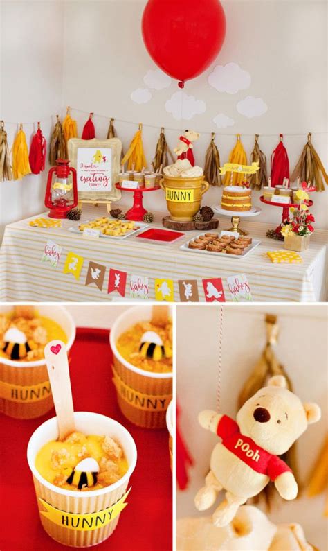 Classic + Modern Winnie the Pooh Baby Shower // Hostess with the ...