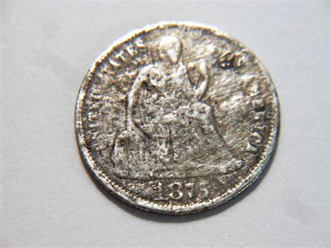 1875-CC Silver Seated Liberty Dime-Mint Mark Under Bow - For Sale, Buy ...