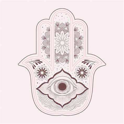 Free Vector | Hand drawn hand of fatima illustration