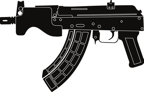 Download Mini Draco Ak47, Pistol, Gun. Royalty-Free Vector Graphic ...