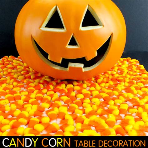 Candy Corn Halloween Table Decoration - Two Sisters Crafting