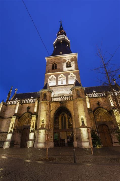 St. Quentin Cathedral in Hasselt Stock Image - Image of architecture ...