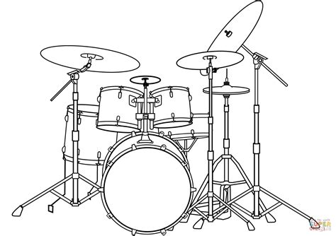 Drums Coloring Pages - Kidsuki