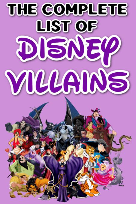 The Complete Disney Villains List 2024: Names and Fun Facts Too