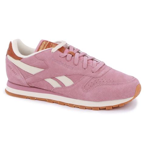 Reebok Classic Leather Suede Womens Trainers in Light Pink (With images ...