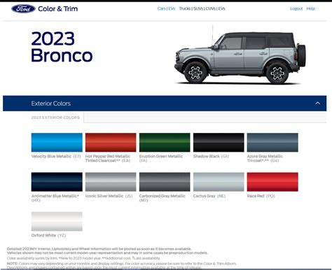 2023 Bronco colors preview (w/ Azure Gray Metallic) from Ford Dealer ...