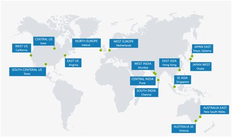 Microsoft Azure Region Map - Image to u