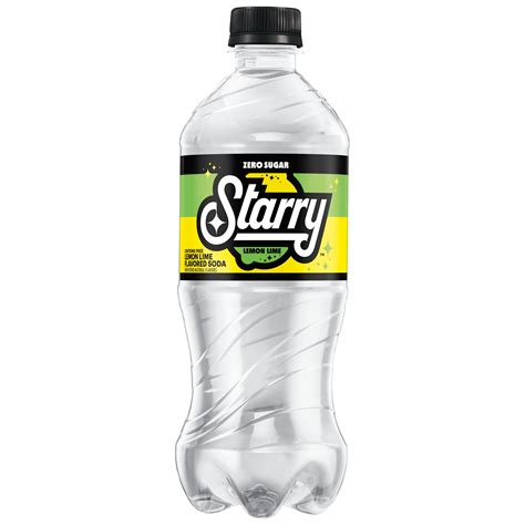 Starry Zero Sugar Lemon Lime Flavored Soda Pop 20 Fl Oz Bottle ...