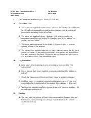 Engel v. Vitale Case Brief.docx - POLS 4334 Constitutional Law I ...