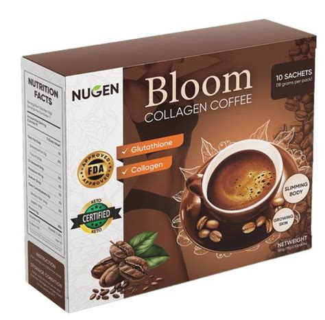 NUGEN Bloom Collagen Coffee Original Collagen Drink With Gluta Slimming ...