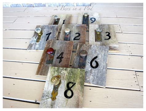 DIY Rustic Wedding Table Numbers - 2 Bees in a Pod