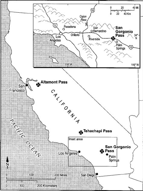 Principal wind areas of California. | Download Scientific Diagram