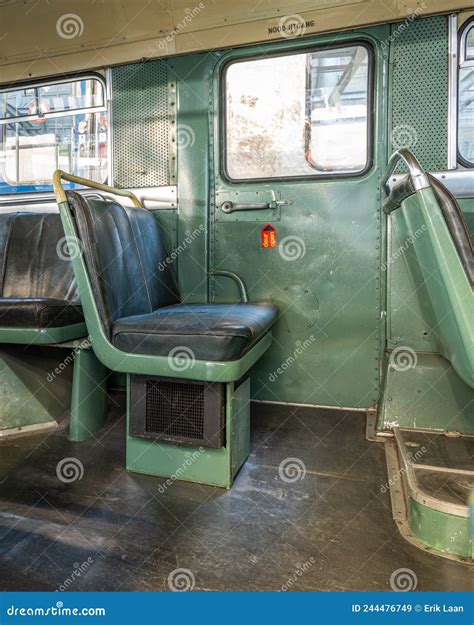 Interior of an Old American Bus Stock Image - Image of americana, empty ...