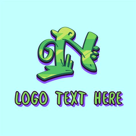 Green Graffiti Art Letter N Logo | BrandCrowd Logo Maker