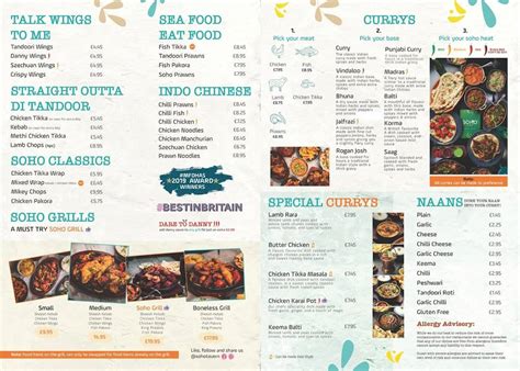 Menu at Soho Tavern Gateshead restaurant, Gateshead