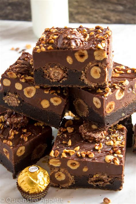 Ferrero Rocher Fudge Brownies ~ Recipe | Queenslee Appétit