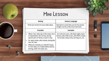 SETTING & SENSORY LANGUAGE LESSON PLAN NO PREP by English With Ease