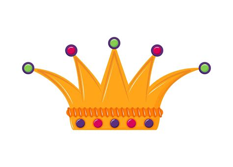 gold crown with gems 6100657 Vector Art at Vecteezy