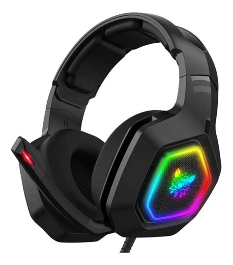 Fone de ouvido over-ear gamer Onikuma K10 preto com luz rgb LED ...